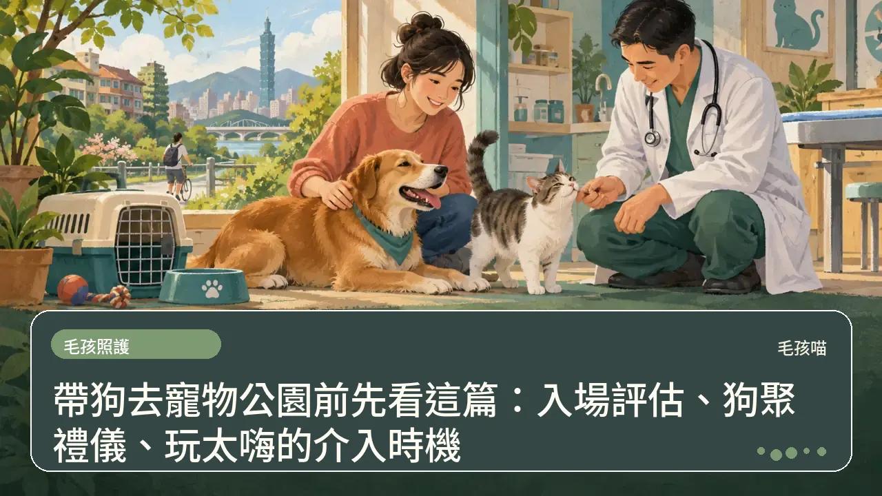 帶狗去寵物公園前先看這篇：入場評估、狗聚禮儀、玩太嗨的介入時機主題插畫